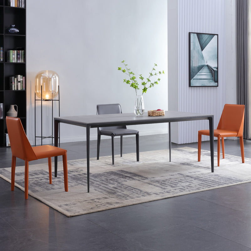 Black Metal Tripod Dining Table Industrial Rectangle Dining Room Table