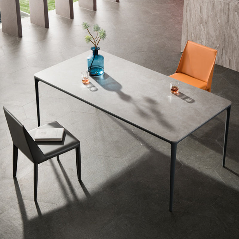 Black Metal Tripod Dining Table Industrial Rectangle Dining Room Table