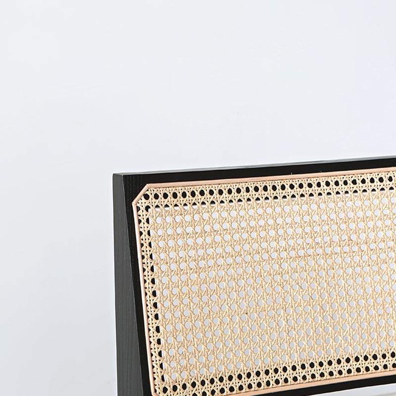 Contemporary Rattan Chair Open Back Dining Side Furniture in Matte Finish for Indoor