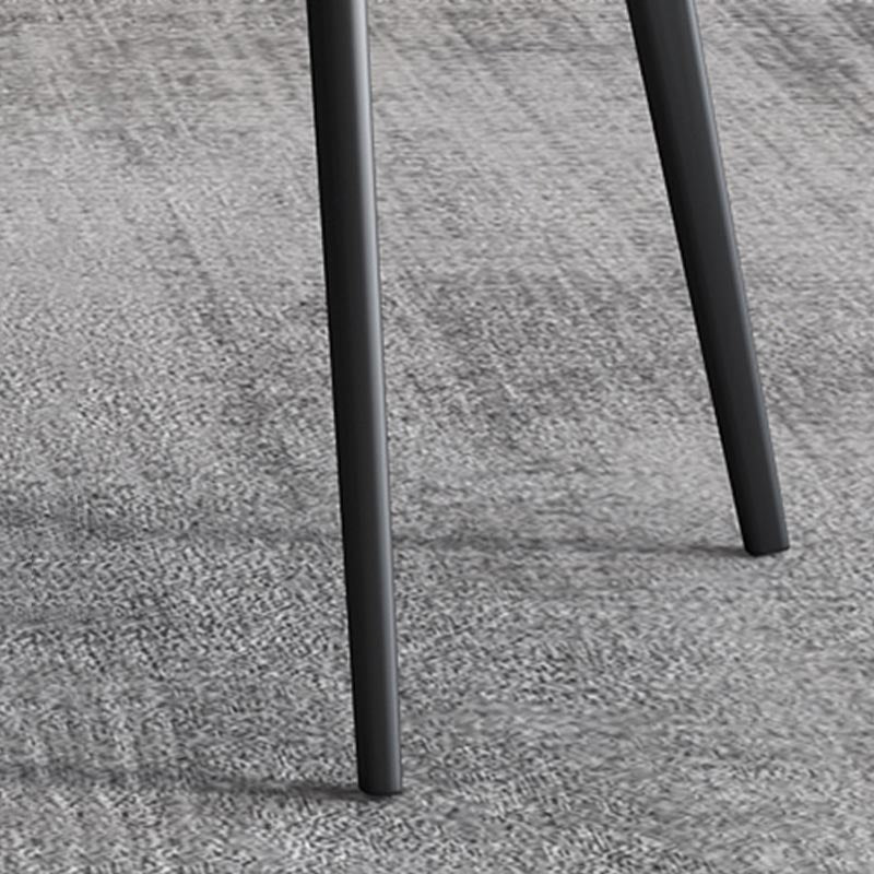 Industrial Leather Armless Dining Chair Wingback Side Chair for Kitchen