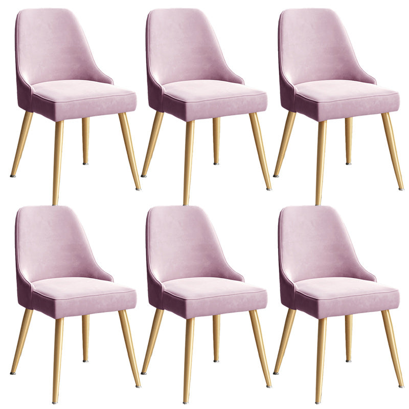 Glam Velvet Side Chair Parsons Upholstered Side Chair for Dining Room