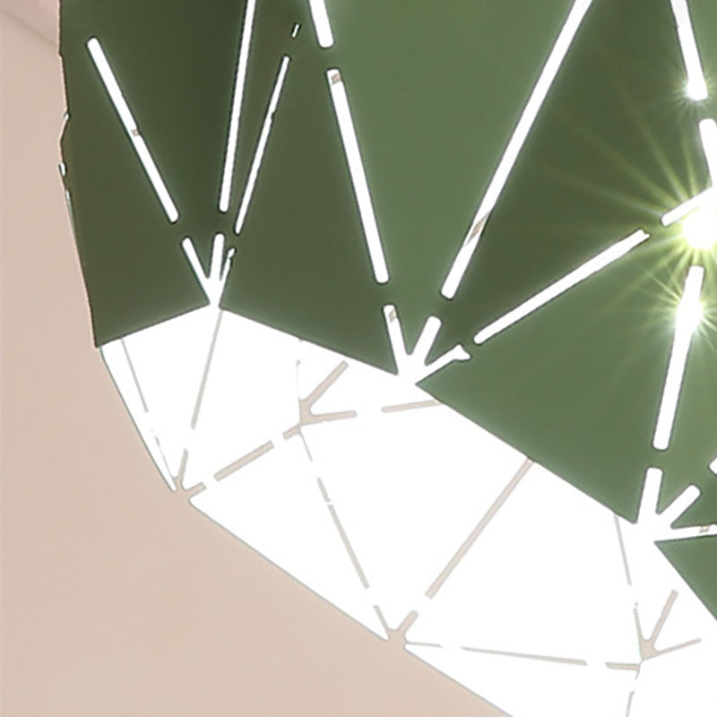 Modern Creative Iron Flush Mount Geometric 1-Light Ceiling Light for Bedroom