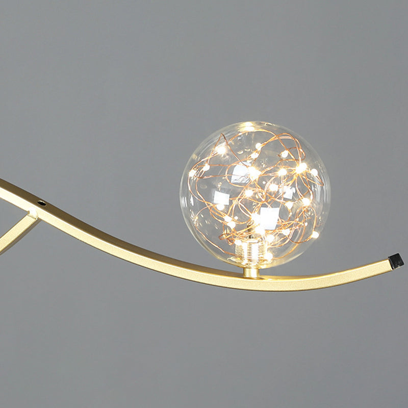 Simple Hanging Island Light Glass LED Hanging Lighting Fixture for Sitting Room