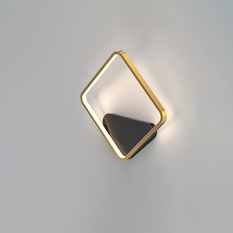 Modern Creative LED Wall Light Metal Acrylic Geometric Wall Lamp for Bedroom