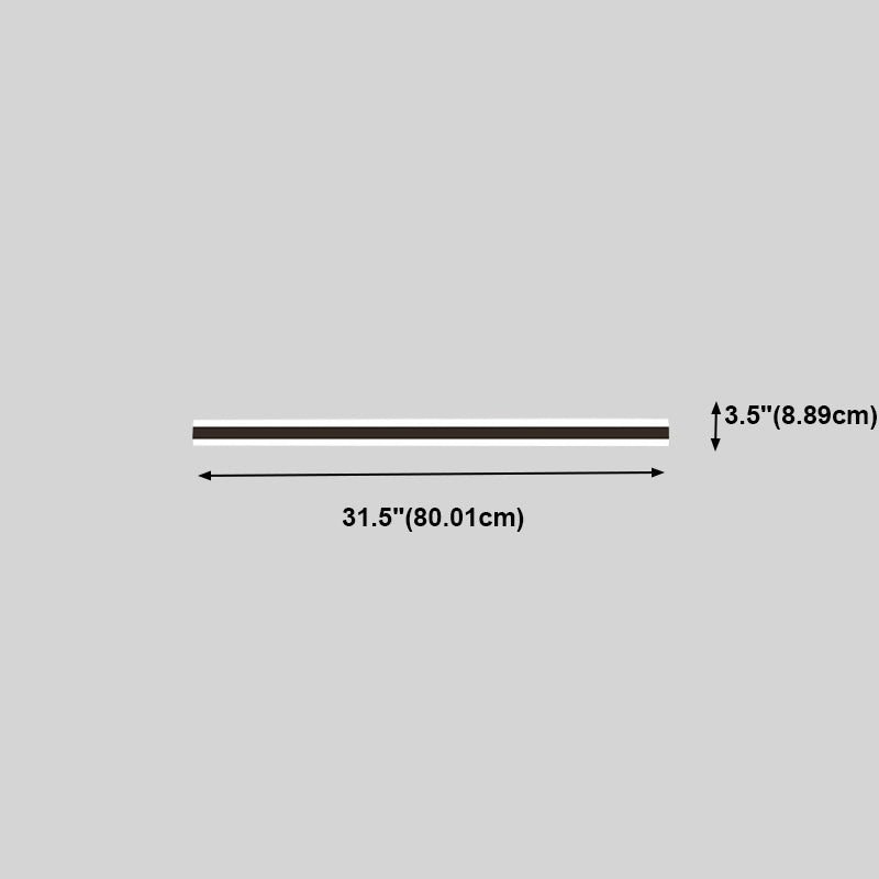 Black LED Wall Lamp in Modern Minimalist Acrylic Linear Wall Light