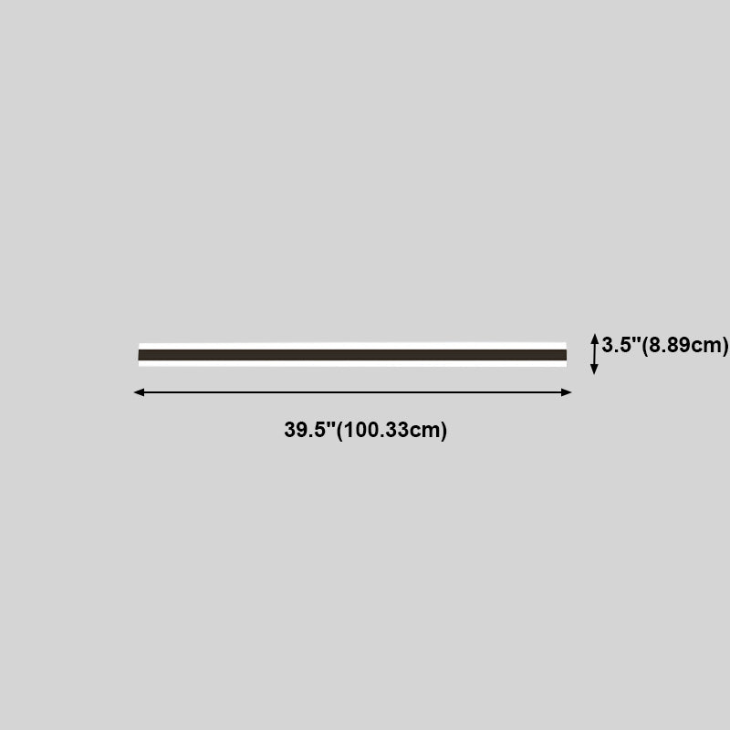 Black LED Wall Lamp in Modern Minimalist Acrylic Linear Wall Light