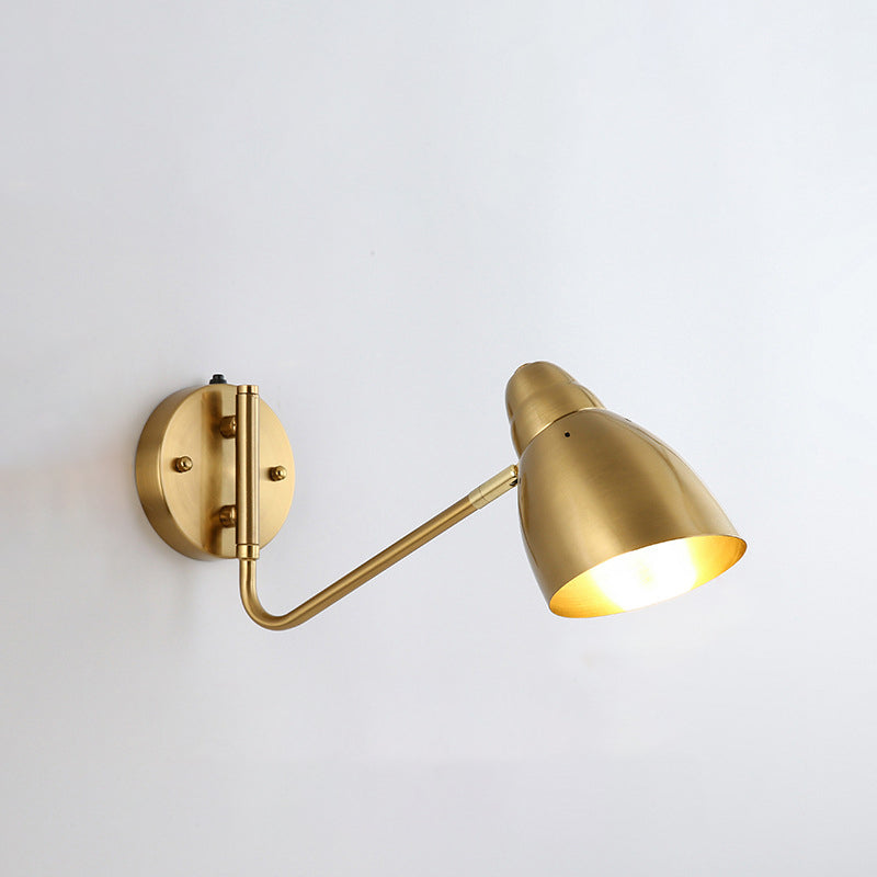 Modern 1-Light Wall Sconce Wrought Iron Geometric Wall Light for Bedroom