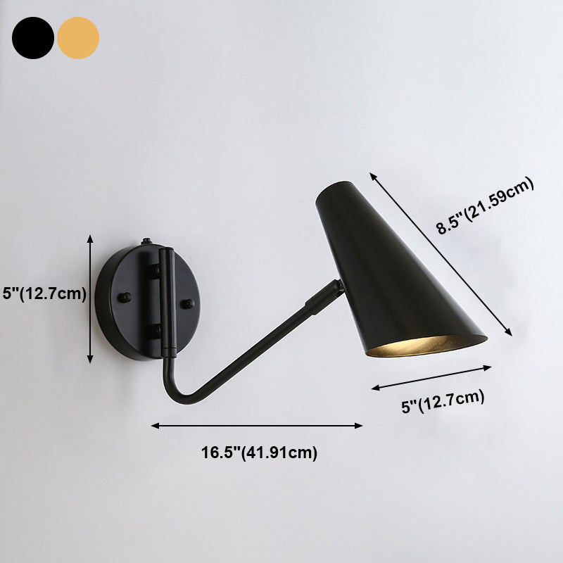 Modern 1-Light Wall Sconce Wrought Iron Geometric Wall Light for Bedroom