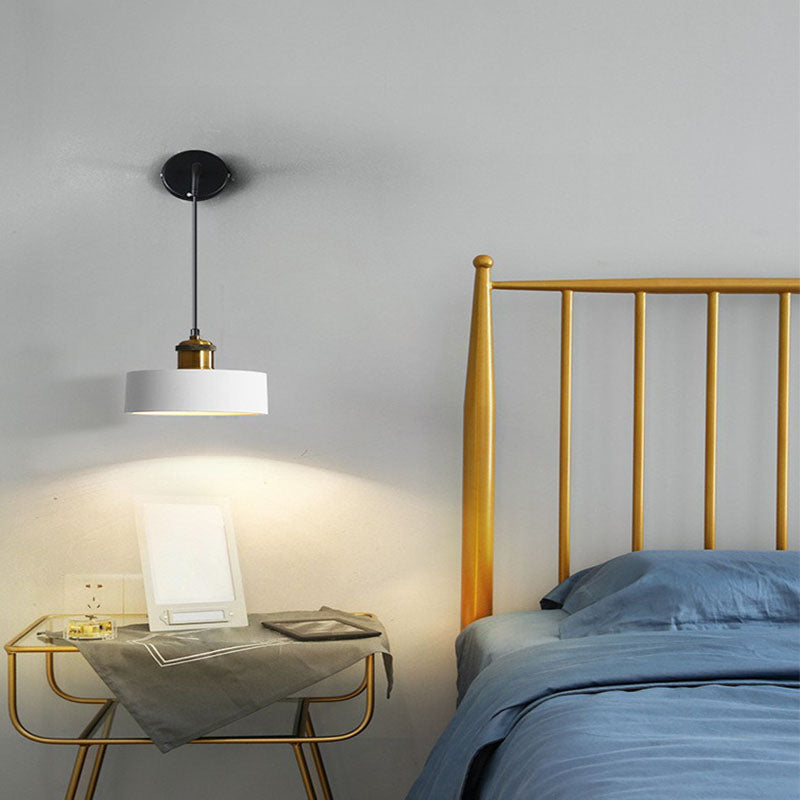Modern Creative 1-Light Wall Lamp Iron Geometric Wall Light for Bedroom