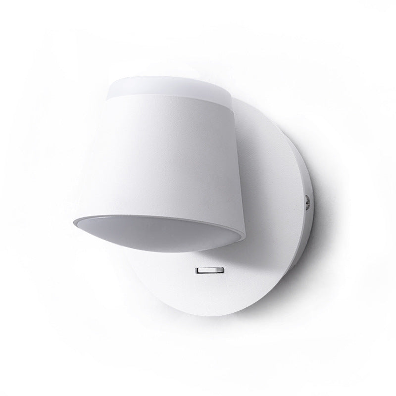 Modern Simplicity LED Wall Lamp Geometric Rotatable Wall Light with Acrylic Shade