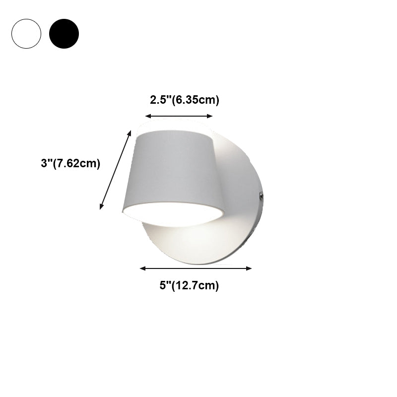 Modern Simplicity LED Wall Lamp Geometric Rotatable Wall Light with Acrylic Shade