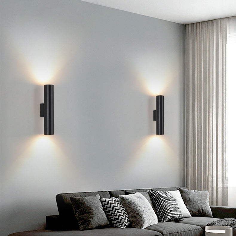 Modern Creative Wall Lamp Aluminium Cylindrical Wall Sconce for Living Room
