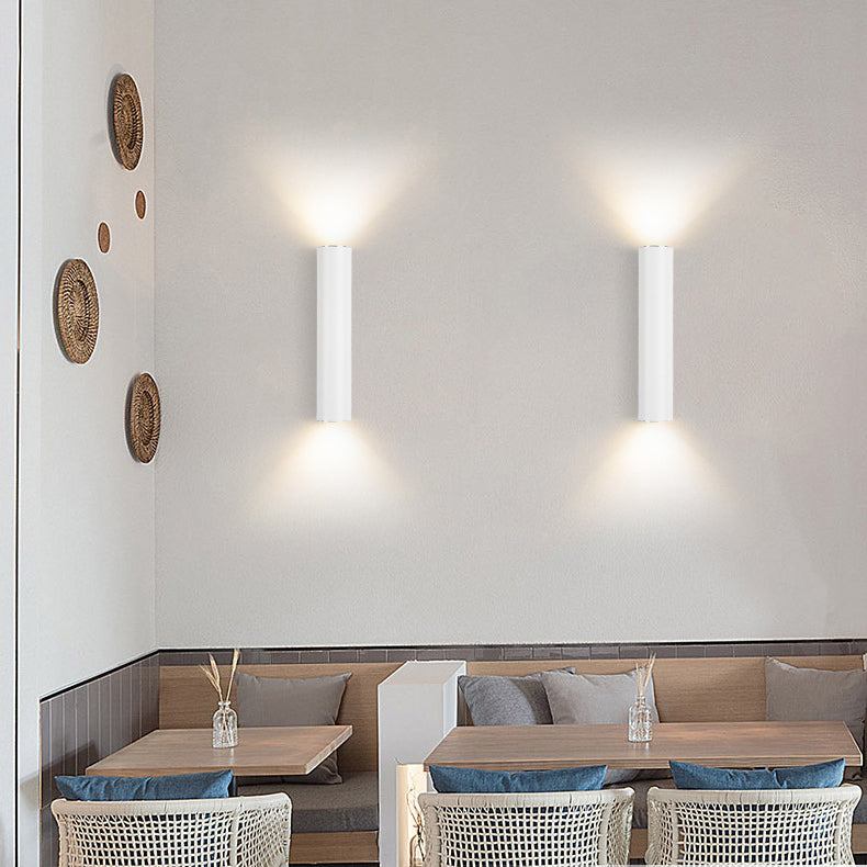 Modern Creative Wall Lamp Aluminium Cylindrical Wall Sconce for Living Room