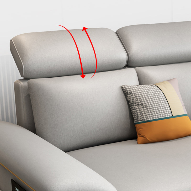 Faux Leather Stain Resistant Contemporary Bed Settee in Gray