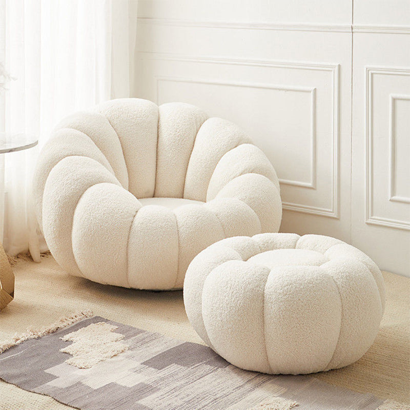 Modern Arm Chair, Wool Blend / Velvet Upholstered Accent Chair, 37"(W) X 37"(D) X 26"(H)