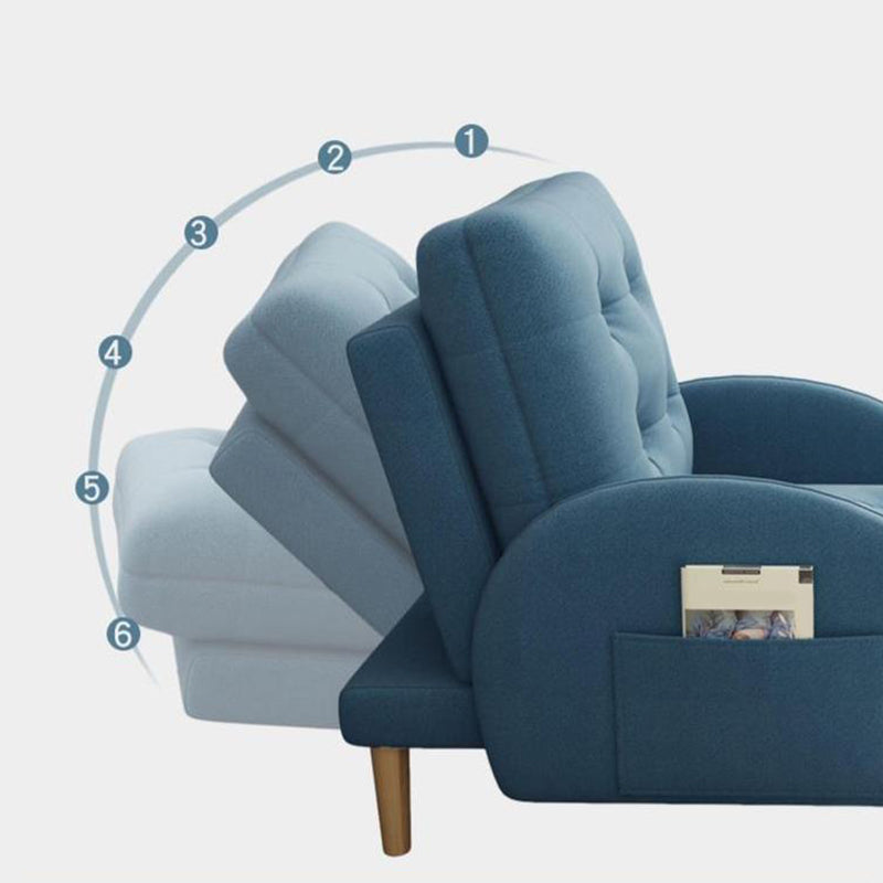 Modern Accent Chair Fabric/PU Chair With Tufted Back with 4 Legs Base