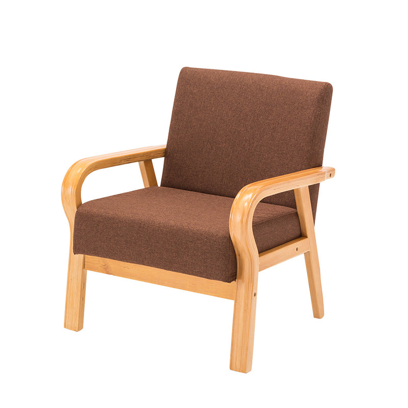 Arm Chair 25.19" L x 25.98" W x 29.52" H Solid Wood Frame Accent Armchair