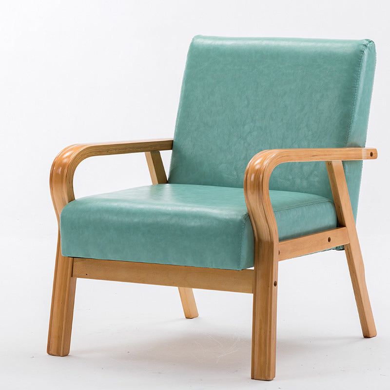 Arm Chair 25.19" L x 25.98" W x 29.52" H Solid Wood Frame Accent Armchair