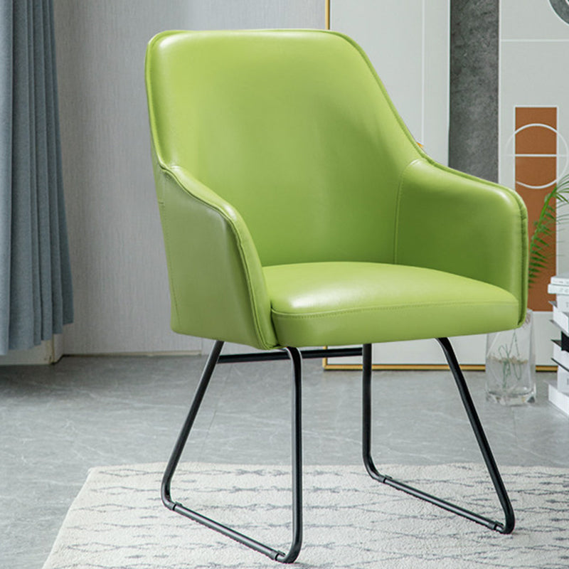 Faux Leather Arm Chair 22.44" L x 23.22" W x 32.67" H Accent Armchair for Living Room