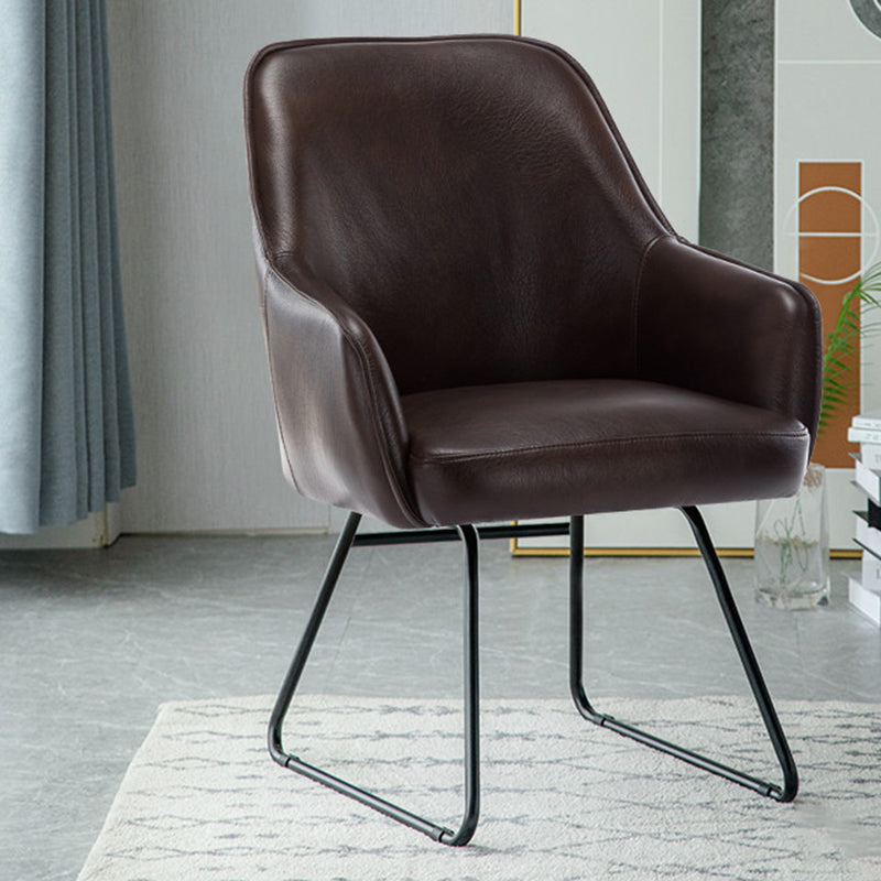 Faux Leather Arm Chair 22.44" L x 23.22" W x 32.67" H Accent Armchair for Living Room