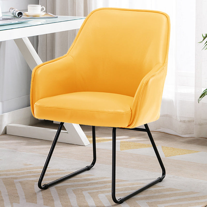 Faux Leather Arm Chair 22.44" L x 23.22" W x 32.67" H Accent Armchair for Living Room
