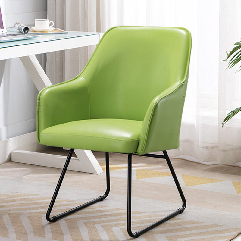 Faux Leather Arm Chair 22.44" L x 23.22" W x 32.67" H Accent Armchair for Living Room