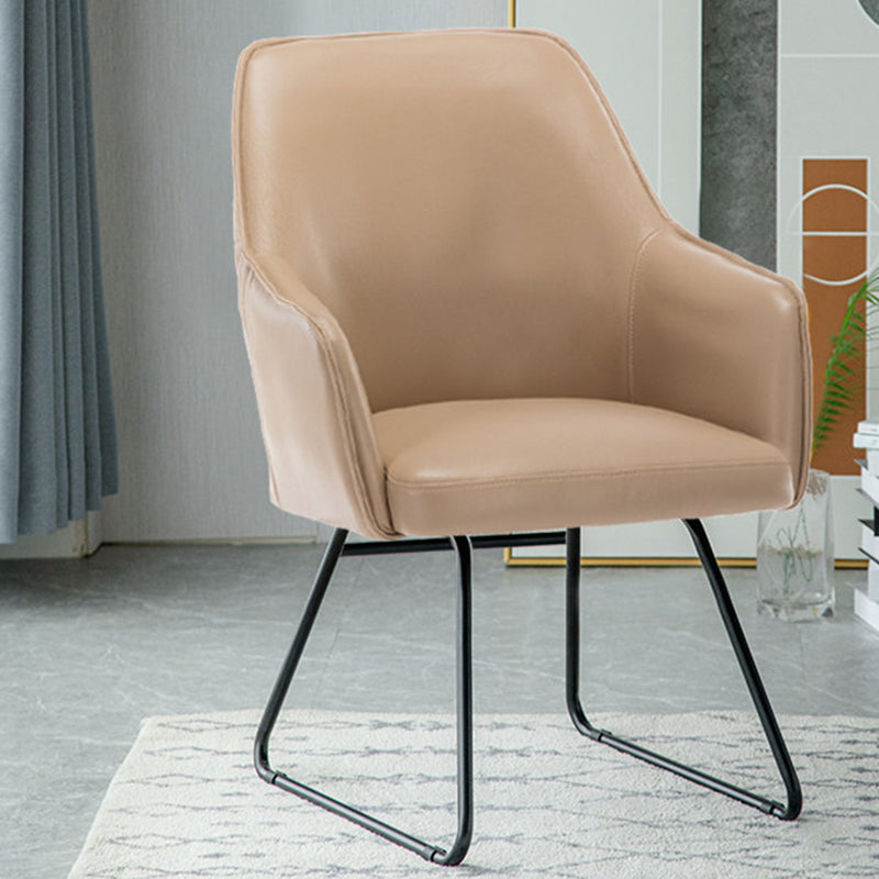 Faux Leather Arm Chair 22.44" L x 23.22" W x 32.67" H Accent Armchair for Living Room