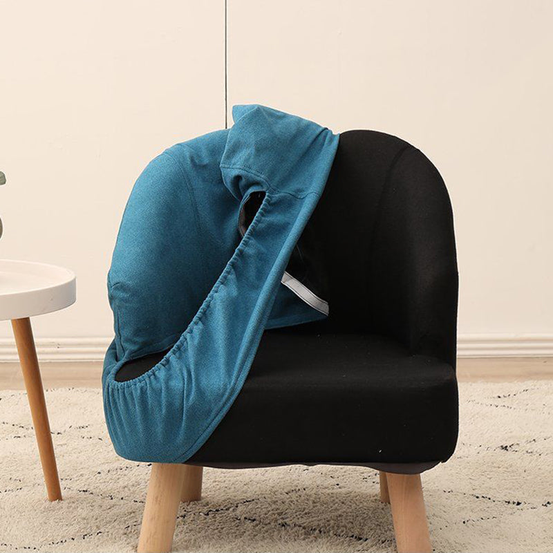 Recessed Arms Chair with Basic Four Legs with Tight Back for Bedroom