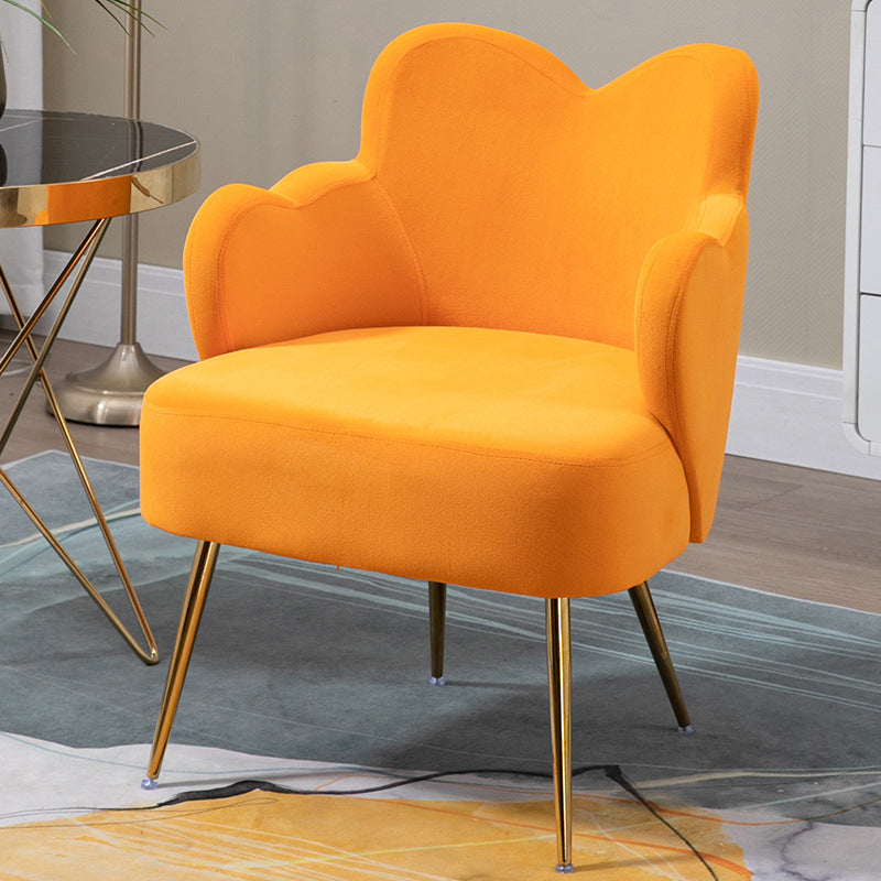 Velvet/Faux Leather Chair 23.6" L x 23.6"W x 30.7"H Arms Included Chair