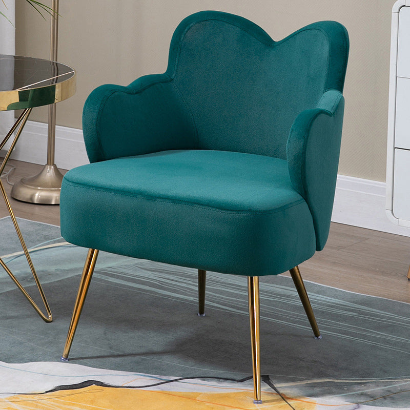 Velvet/Faux Leather Chair 23.6" L x 23.6"W x 30.7"H Arms Included Chair