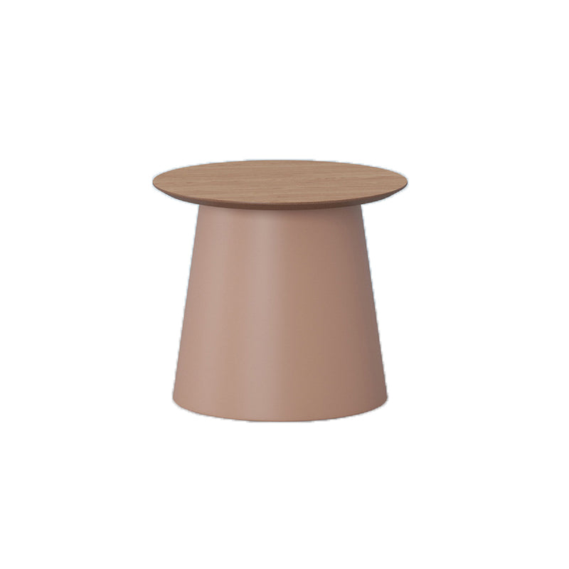 Modern Style Round Acrylic/wood Table with One Foot Base Coffee Table