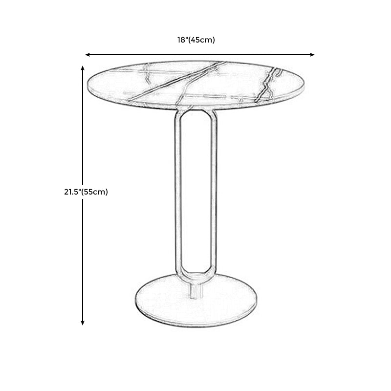 Pedestal Base Design Marble Table Metal Base Round Side Table