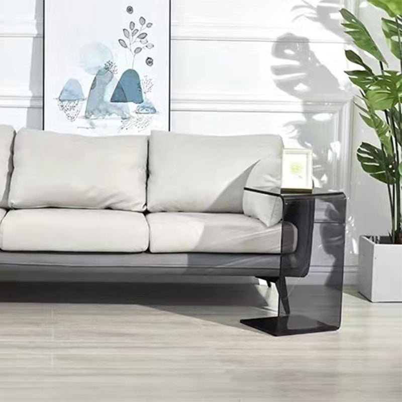Modern Style Black/tan/transparent Acrylic Rectangular Material Side Table