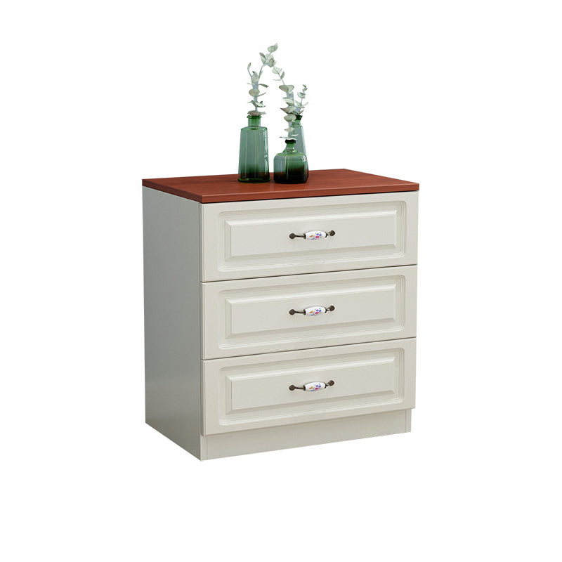 Modern White Accent Chest with Drawers 15.74" Wide Side Cabinet