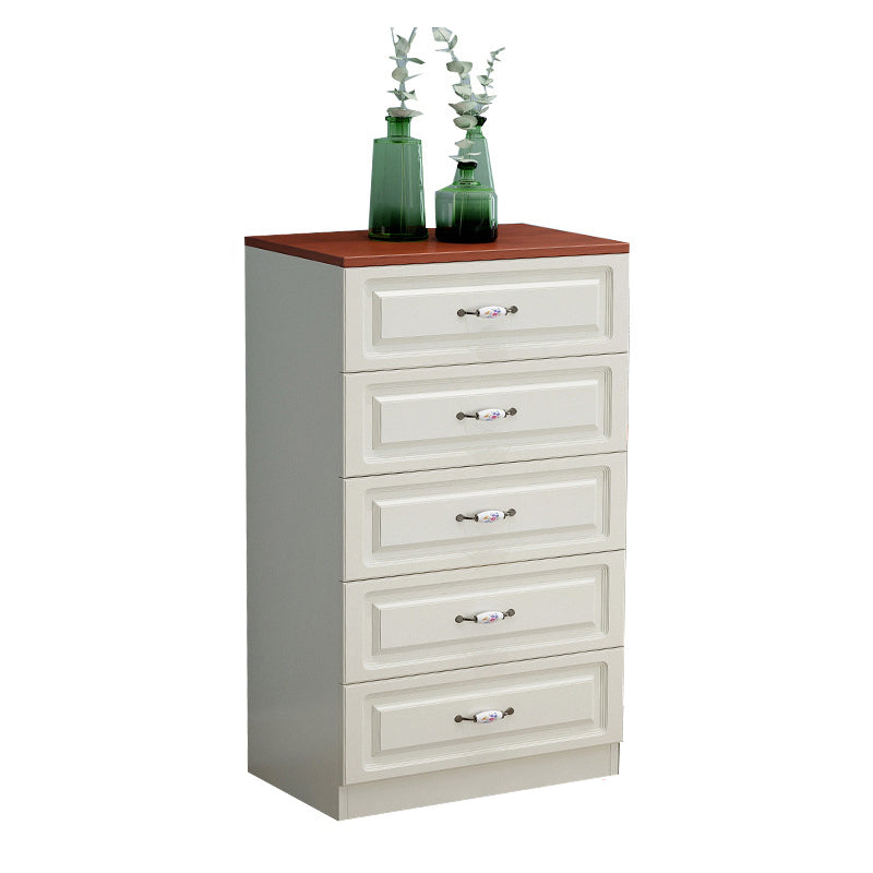 Modern White Accent Chest with Drawers 15.74" Wide Side Cabinet