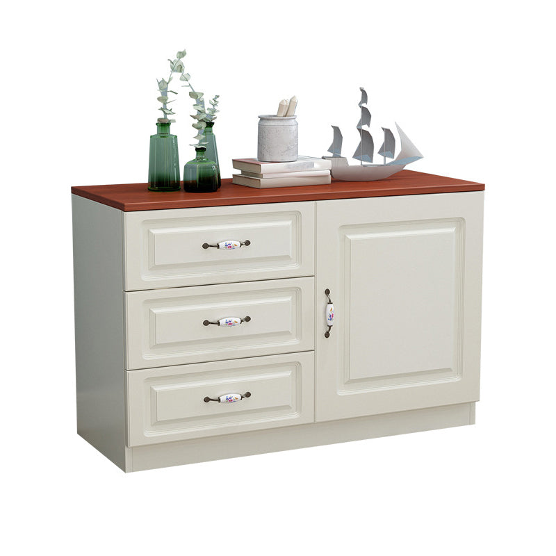 Modern White Accent Chest with Drawers 15.74" Wide Side Cabinet