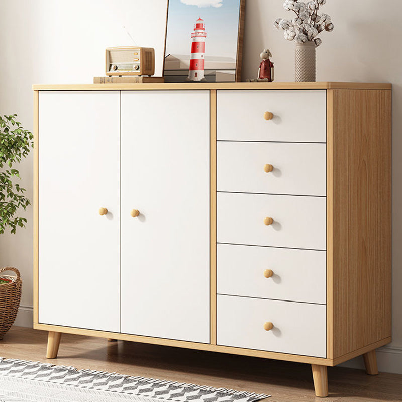 14.96" Wide Modern Wood Accent Chest with Drawer Rectangle Accent Cabinet