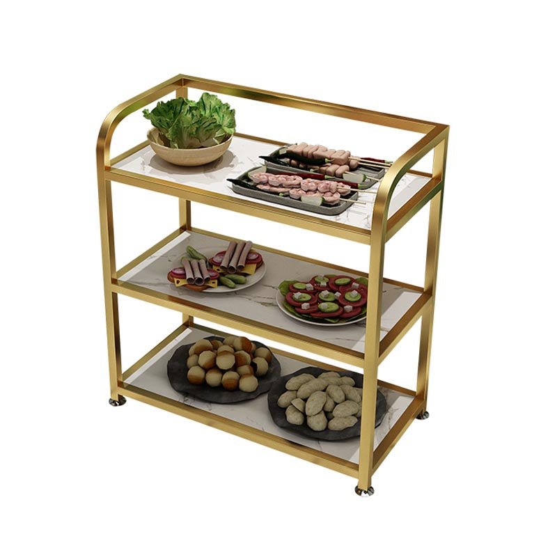 25.59"H Stationary Modern Prep Table Metal Rectangular Prep Table