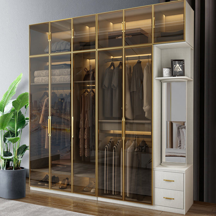Modern Style Wardrobe White Colour Wooden Wardrobe Closet for Bedroom