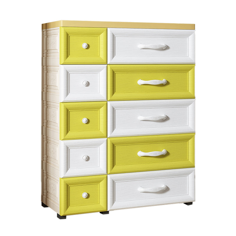 Contemporary Cabinet Plastic Storage Cabinet with Drawer for Bedroom
