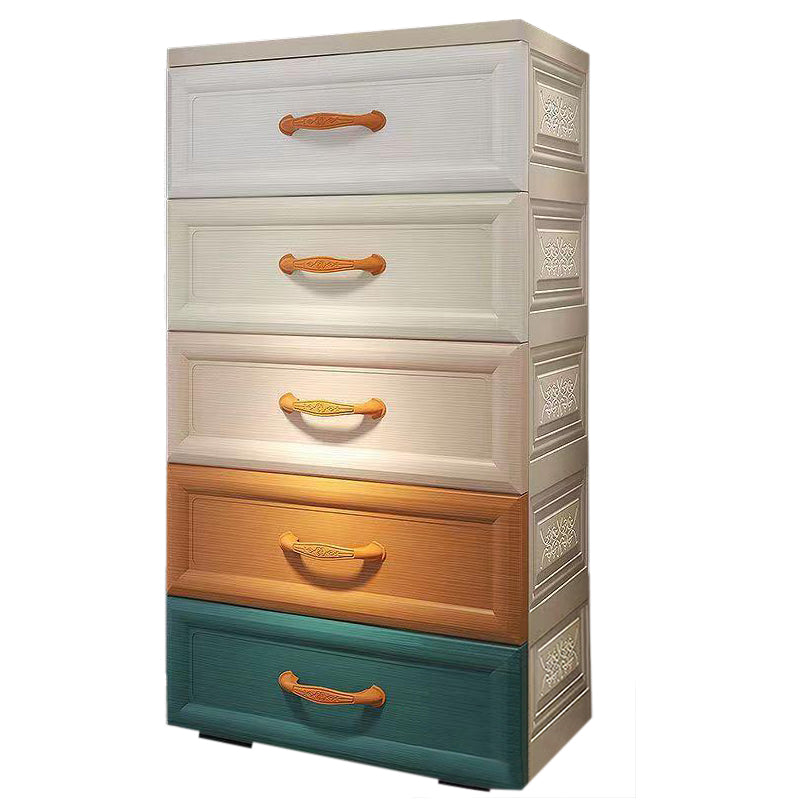 Modern Style Wardrobe Plastic Bedroom Wardrobe Closet With Drawers