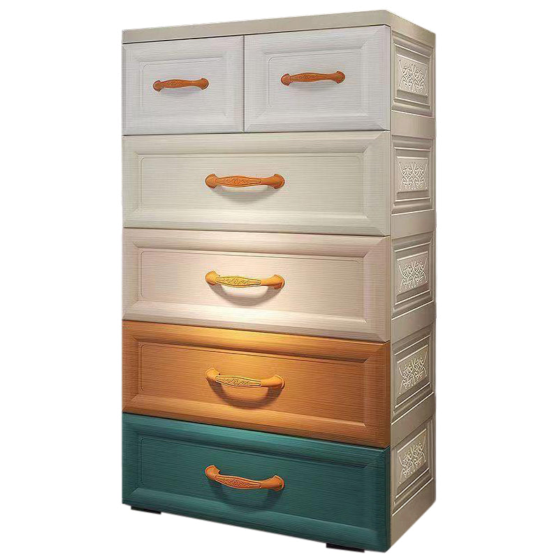 Modern Style Wardrobe Plastic Bedroom Wardrobe Closet With Drawers