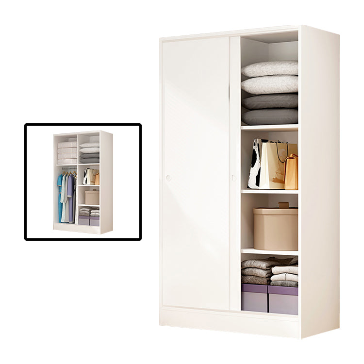 Modern Style Wardrobe Armoire Engineered Wood Wardrobe Cabinet for Home