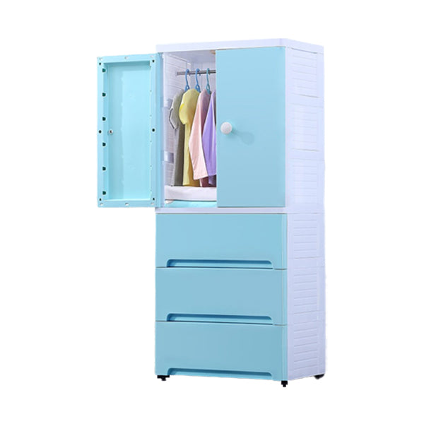 Modern Style Wardrobe Plastic Bedroom Wardrobe Closet with Legs