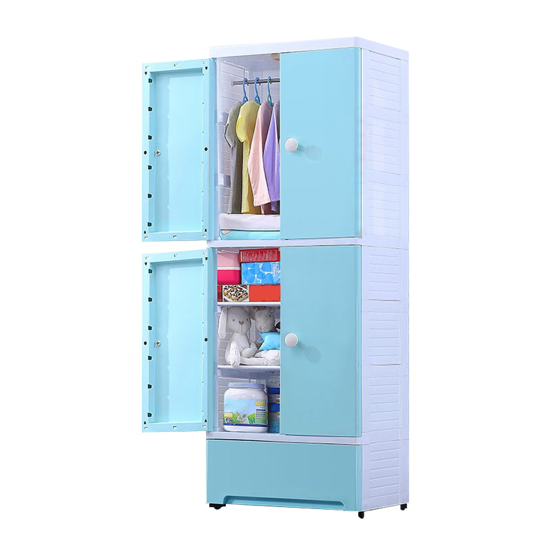 Modern Style Wardrobe Plastic Bedroom Wardrobe Closet with Legs