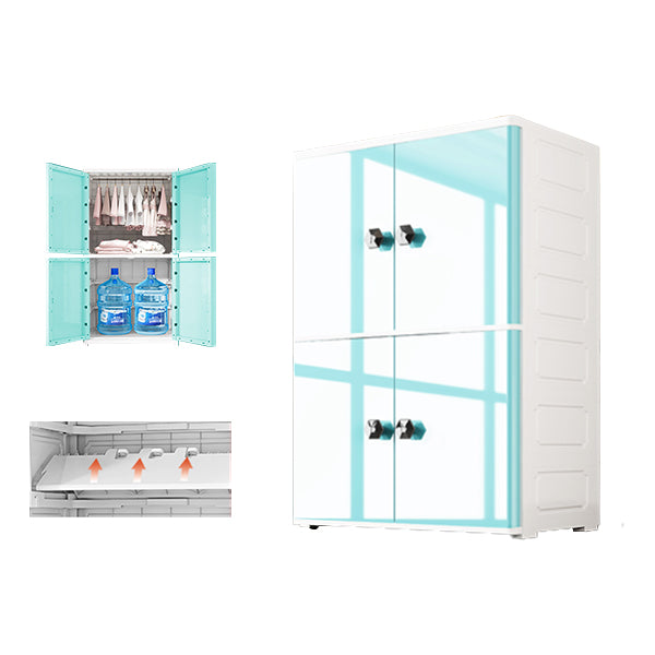 Modern Style Wardrobe Plastic Bedroom Wardrobe Closet with Legs