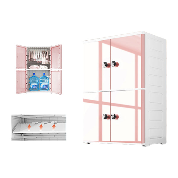 Modern Style Wardrobe Plastic Bedroom Wardrobe Closet with Legs