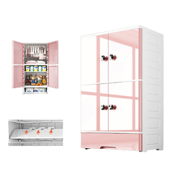 Modern Style Wardrobe Plastic Bedroom Wardrobe Closet with Legs