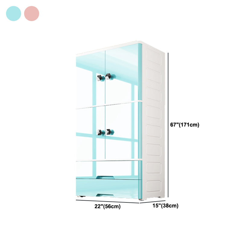 Modern Style Wardrobe Plastic Bedroom Wardrobe Closet with Legs