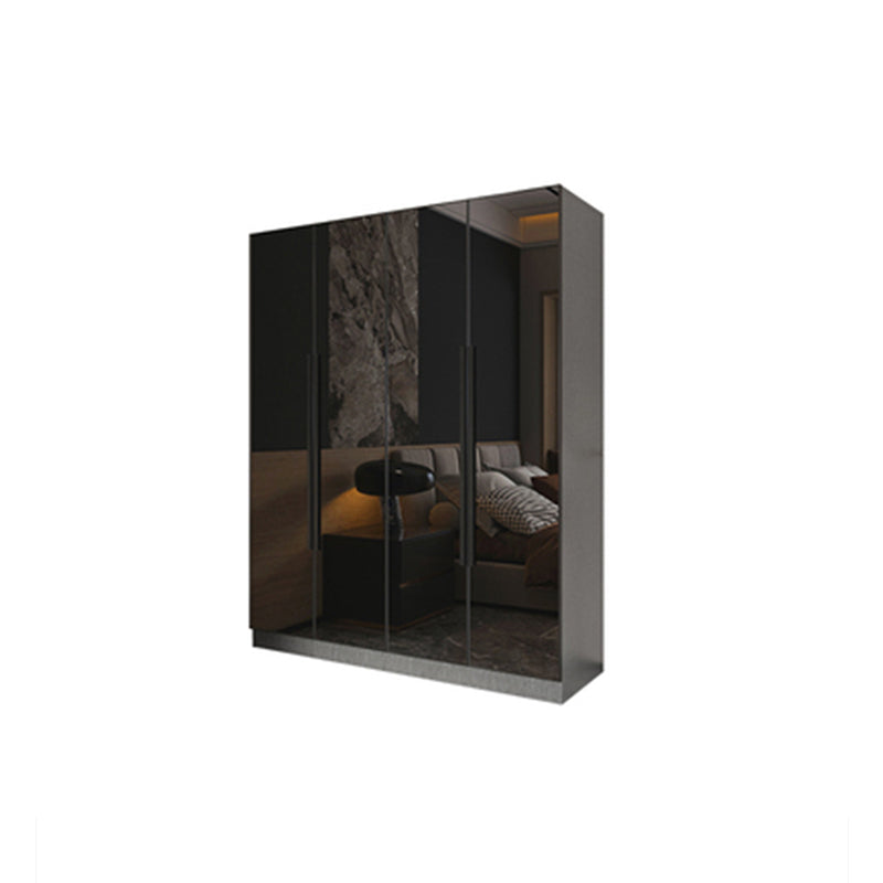 Modern Style Wardrobe Grey Colour Glass Wardrobe Closet for Bedroom
